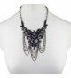 Lux Accessories Hematite Statement Necklace