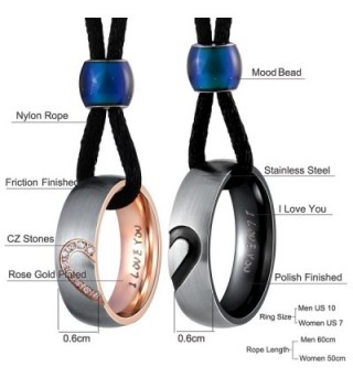 Necklace Stainless Pendant Promise Wedding in Women's Pendants