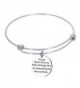 You Are Braver than You Believe Stainless Steel Adjustable Charm Bangle Bracelets for Women - B: Silver - CP12NVDEQI5