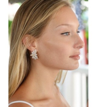 Mariell Plated Earrings Marquis Cut Clusters