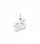 Sterling Silver Polished 25 Charm - C411R6RL0DD