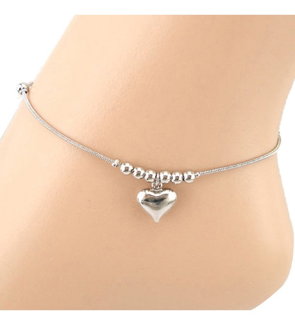 Malloom 1 PC Heart-shaped Pendant Dolphins Bead Foot Jewelry Anklet Bracelet ... - CU126DDP50J