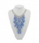 BOCAR Fashion Blue Green Seed Beads Antique Gold Pendant Necklace Women Gift - 346-royalblue - CV1804R2L8M