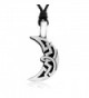 Dan's Jewelers Celtic Crescent Moon Necklace Pendant with Irish Knot Design- Fine Pewter Jewelry - CC11175VV3J