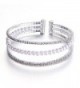 YUXI Silver Crystal Pearl Beads Bracelets Multilayer Bangles for Women Wedding Bridemaids Jewelry (Style 1) - CB182AQI03X