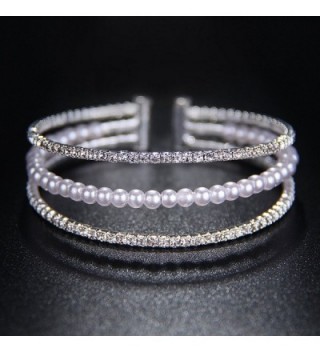 YUXI Crystal Bracelets Multilayer Bridemaids