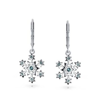 Bling Jewelry Snowflake Simulated Leverback
