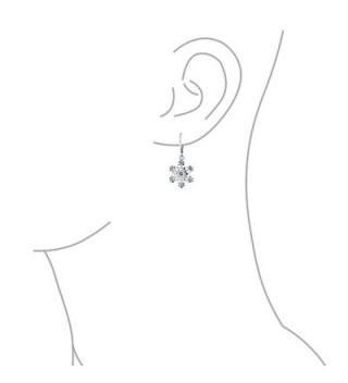 Bling Jewelry Snowflake Simulated Leverback in Women's Drop & Dangle Earrings