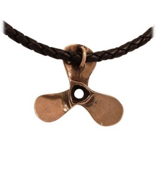 Propeller Pendant Crafted Leather Necklace