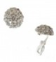 Silver Crystal Circle Clip Earring - C511W3NYCYJ