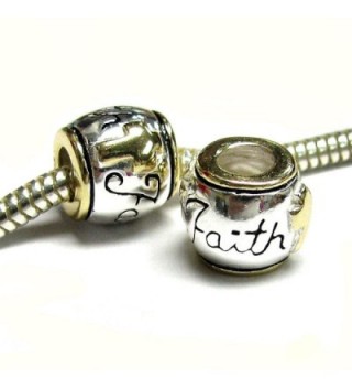 Sterling Silver Round Faith European style