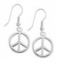 Large Peace Sign Dangle Earrings - CC11K0SMYT9