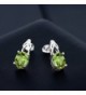 Sterling Peridot Gemstone Birthstone Earrings