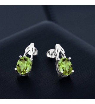 Sterling Peridot Gemstone Birthstone Earrings
