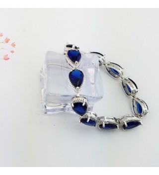 SELOVO Sapphire Teardrop Tennis Bracelet in Women's Tennis Bracelets