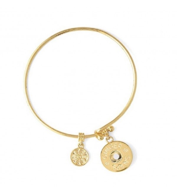 Ginger Snaps (Simulated) Gold Wire Bangle Bracelet SN95-68 (Standard Size) Interchangeable Jewelry - C8187WRICAQ