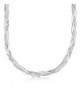 Amberta Sterling Silver Herringbone Necklace