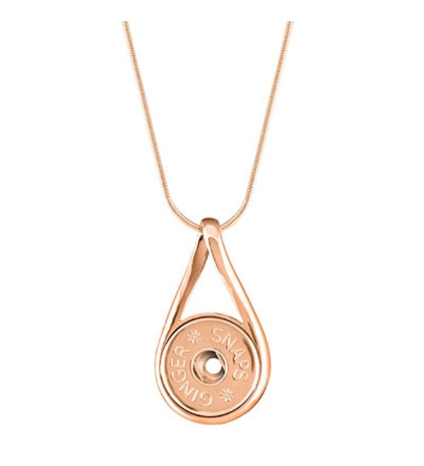 Ginger Snaps Rose Gold Infinity Necklace SN95-39 (Standard Size) Interchangeable Jewelry - CV12OCY91OB