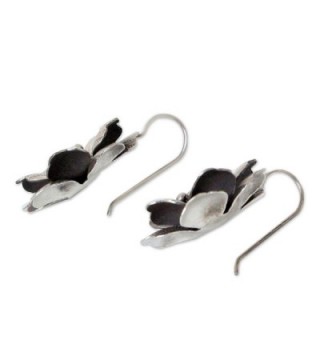 NOVICA Silver Flower Earrings Delicate