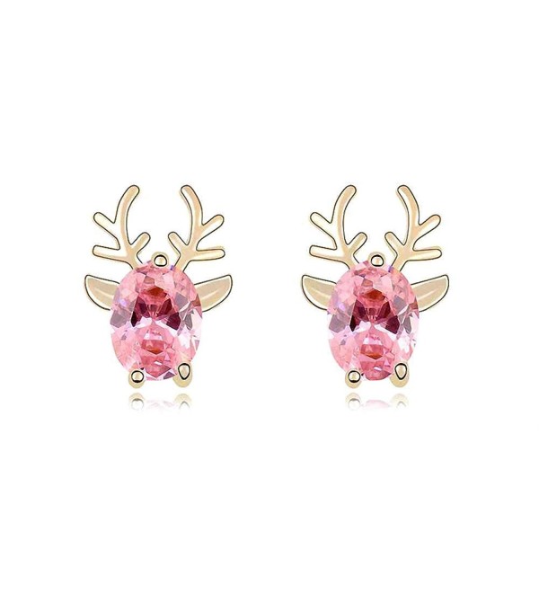 Crystal Diamond Christmas Earrings SWAROVSKI - Pink - CT11I4LE4B5