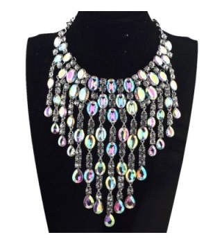 Qiaose Crystal Necklace Wedding Statement