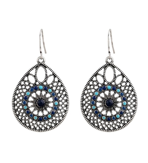 D EXCEED Womens Handmade Filigree Enamel Dangle Drop Earrings - CQ12M9ROGW1