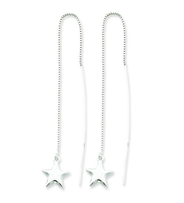 Sterling Silver Star Threader Earrings - C511572A5P7
