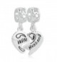 LovelyJewelry 925 Sterling Silver Wife & Husband Charms Two Piece Love Family Dangle For Bracelets - CE12CEGAT5T