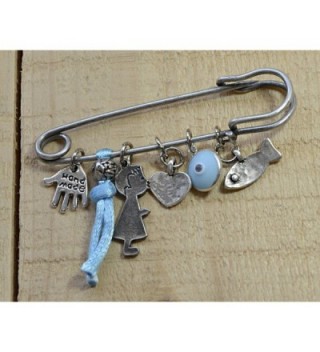 Silver Protection Charms Safety Brooch