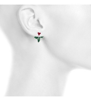 Lux Accessories Goldtone Mistletoe Earrings