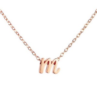 Rose gold Initial Necklace Initial Pendant Necklace Mothers Day Gift Graduation Gift Personalized Necklace - CO17YL9I0W5