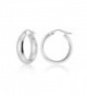 Sterling Silver 5mm Wide Half-Round Design High Polished Hoop Earrings- All Sizes - CG12KKGHJDL