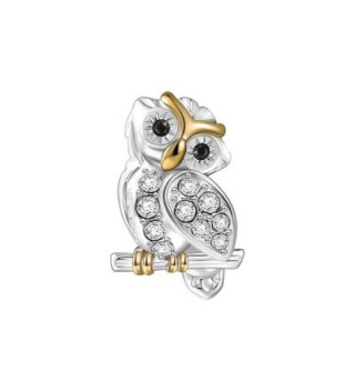 SOUFEEL Golden Plated Charms 925 Sterling Silver Rose Golden Charms Fit European Bracelet - Wise Owl - C212MAA1J9D