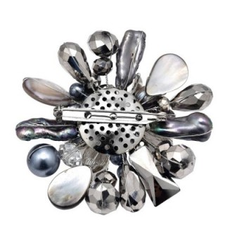 Midnight Marigold Freshwater Pearl Mother Pearl Reconstructed in Women's Brooches & Pins