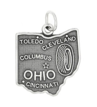 Sterling Silver State of Ohio Charm - CZ11EP8J2PJ