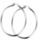 Titanium Stainless Steel Highly Polishing Simple Circle Earring with a Gift Box and a Free Small Gift - C9124O2XUFN