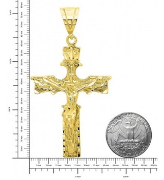 Crowned Crucifix Pendant Microfiber Polishing