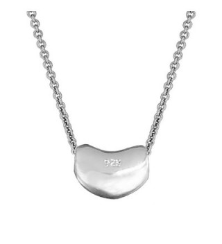 Sterling Silver Kidney Pendant Necklace