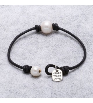 Cultured Freshwater Bracelet Leather Jewelry in Women's Wrap Bracelets
