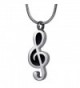 FCZDQ Cremation Jewelry Music Note Memorial Keepsake Urn Necklace/Keychain for Ashes- Stainless Steel - CV183O3LWAX