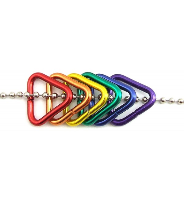 Rainbow Triangles - Ball Chain Necklace - CZ11C1TQNM9