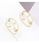 LILIE WHITE Statement Geometric Earrings in Women's Stud Earrings