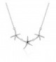 Ekavtor 3 Starfish Star Choker Link Chain Neutral Pendant Necklace - C8188K4KXZD