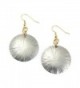 Sand Dollar Aluminum Silver Tone Earrings By John S Brana Handmade Jewelry - Hypoallergenic - CV11BPD2T6B