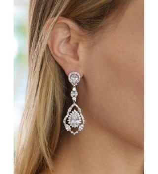 Mariell Teardrop Chandelier Earrings Bridesmaids in Women's Drop & Dangle Earrings