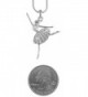 Ballerina Ballet Dancer Pendant Necklace in Women's Pendants