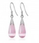 Isenretail Fashion Jewelry Ladys S925 Long Opal Water Drop Pearl Earrings - CK11YBEXEYR