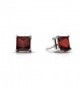 Solitaire Earring Princess Simulated Sterling in Women's Stud Earrings