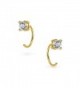 Bling Jewelry Plated Threader Earrings in Women's Hoop Earrings