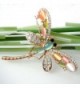 Navachi Colorful Created Opal Crystal Dragonfly in Women's Brooches & Pins